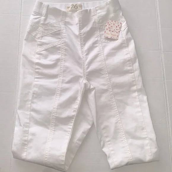 Free People | Feel Alright White Skinny Jeans - Picture 5 of 9